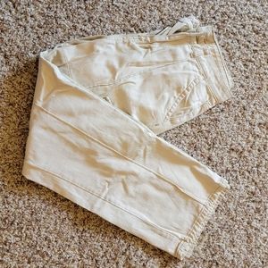 Shein cargo high rise cream jeans